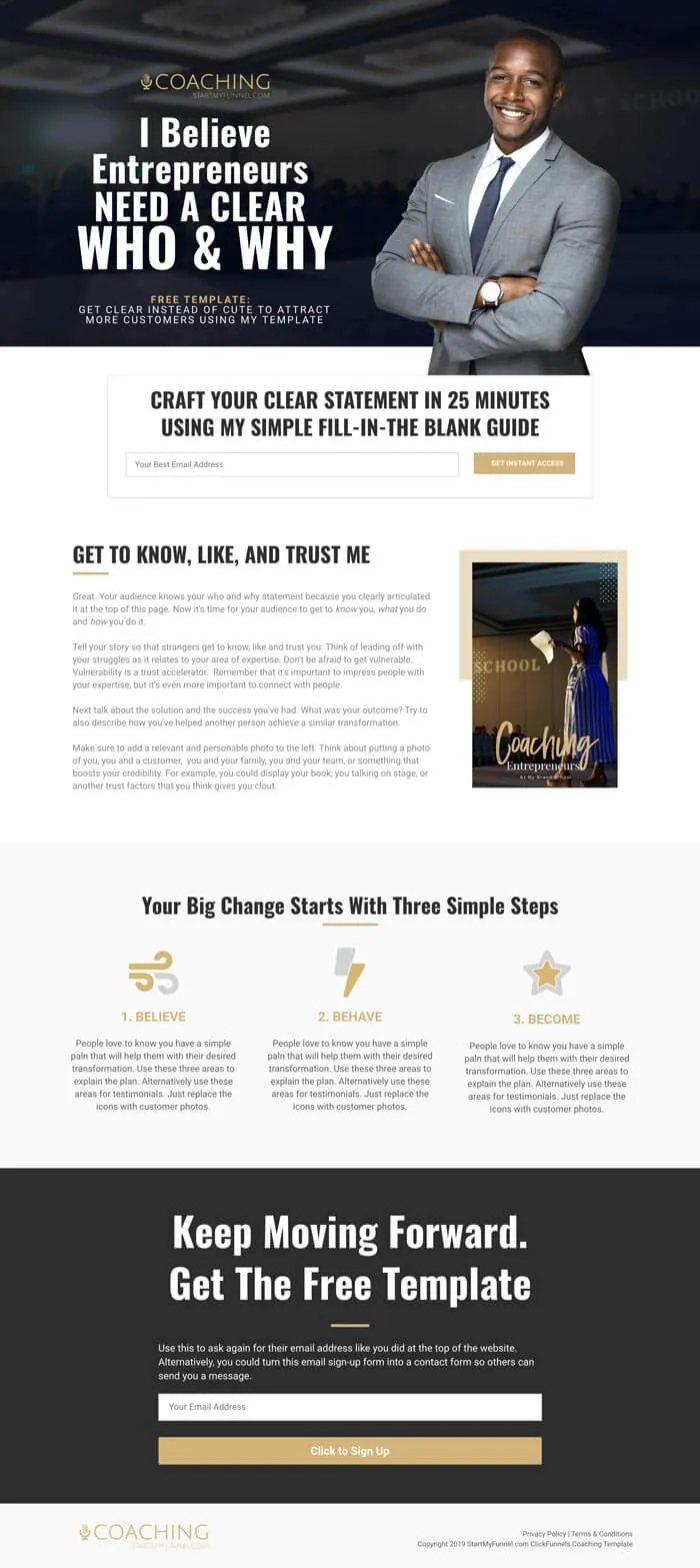 ClickFunnels coaching template